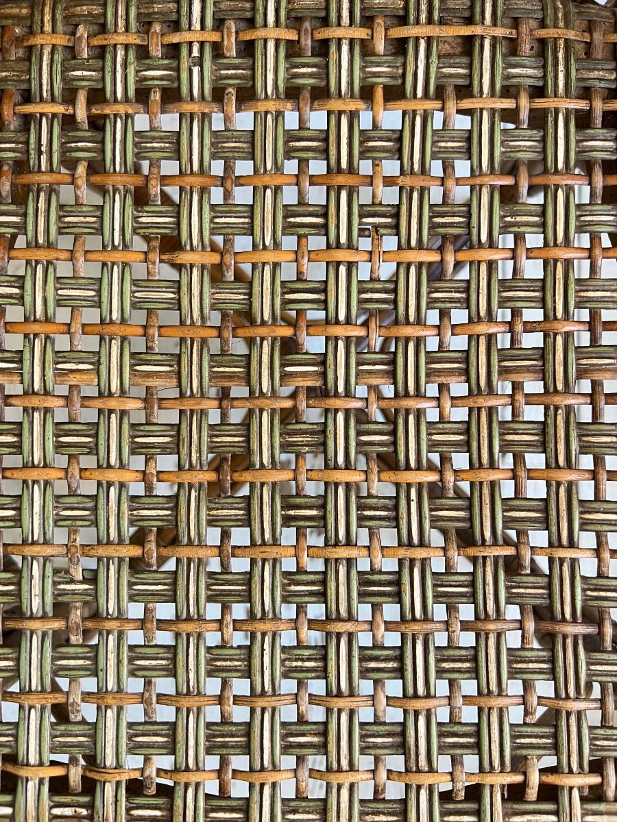 Paire de chaises en rotin Perret & Vibert 1920