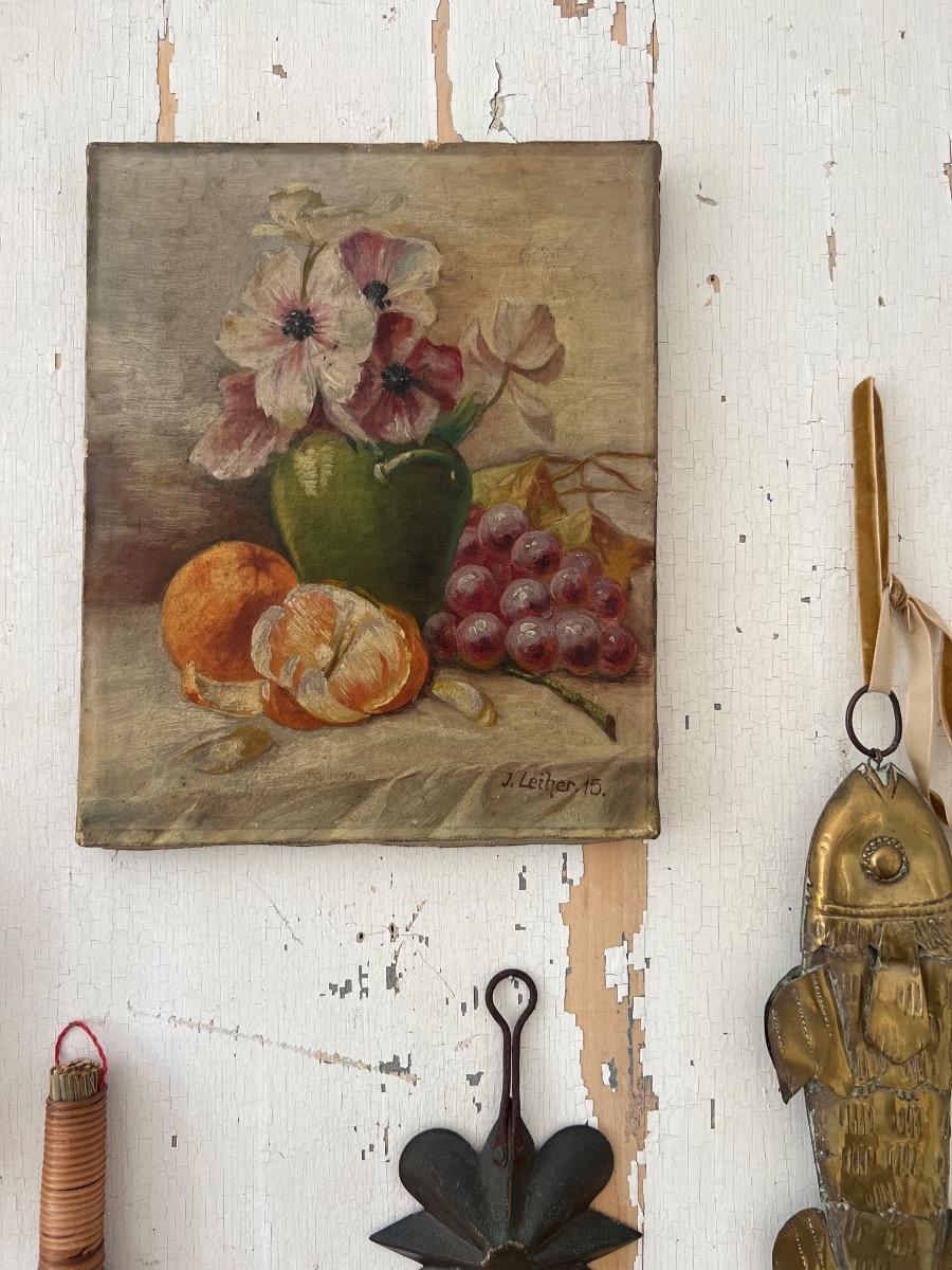 Nature morte, huile sur toile 1915