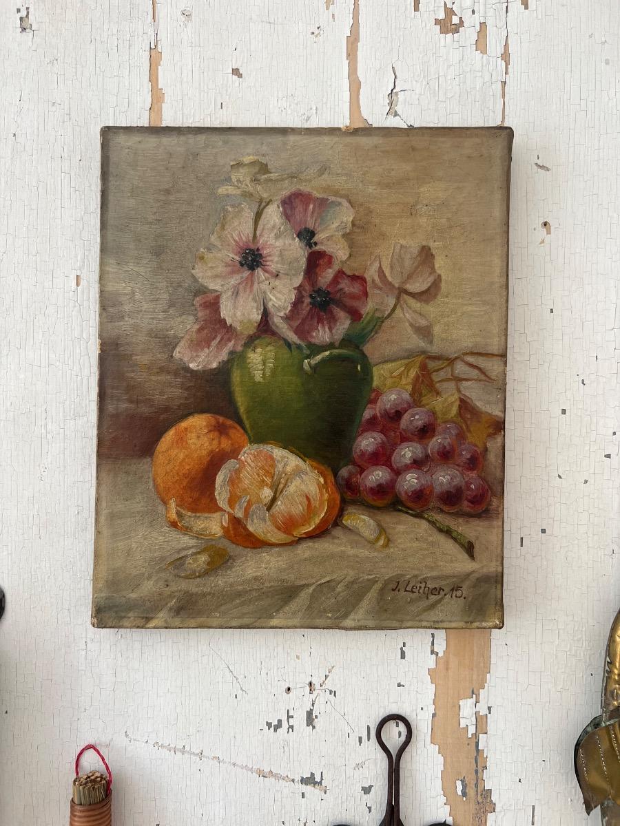 Nature morte, huile sur toile 1915