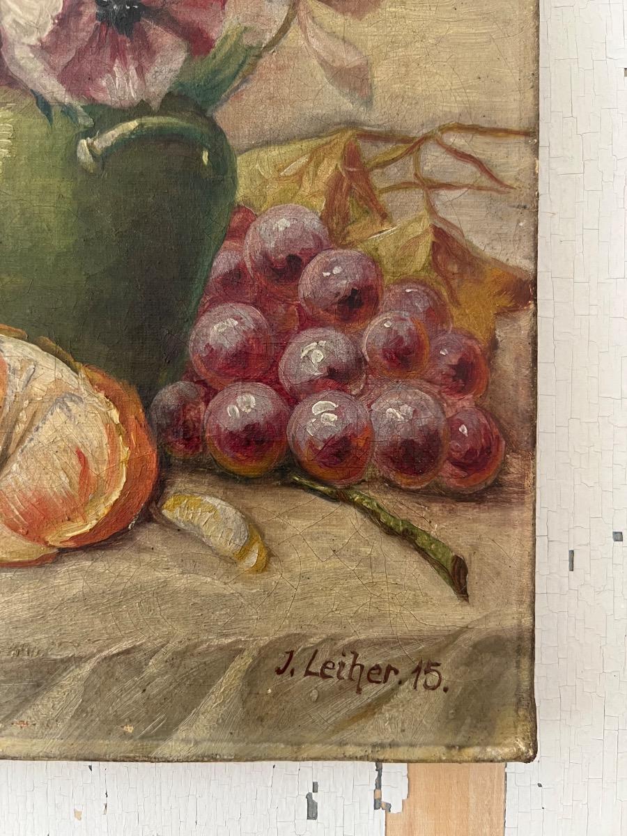 Nature morte, huile sur toile 1915