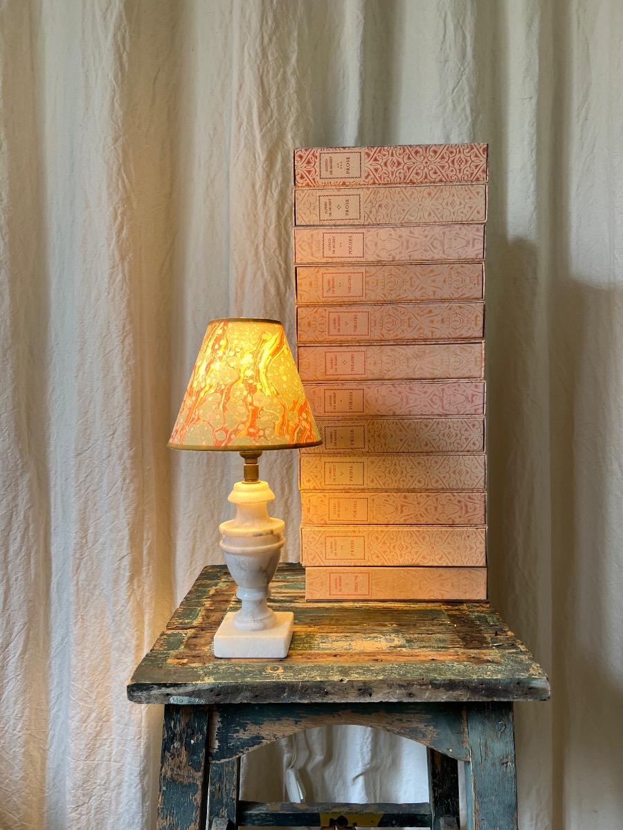 Lampe néoclassique albâtre 1940