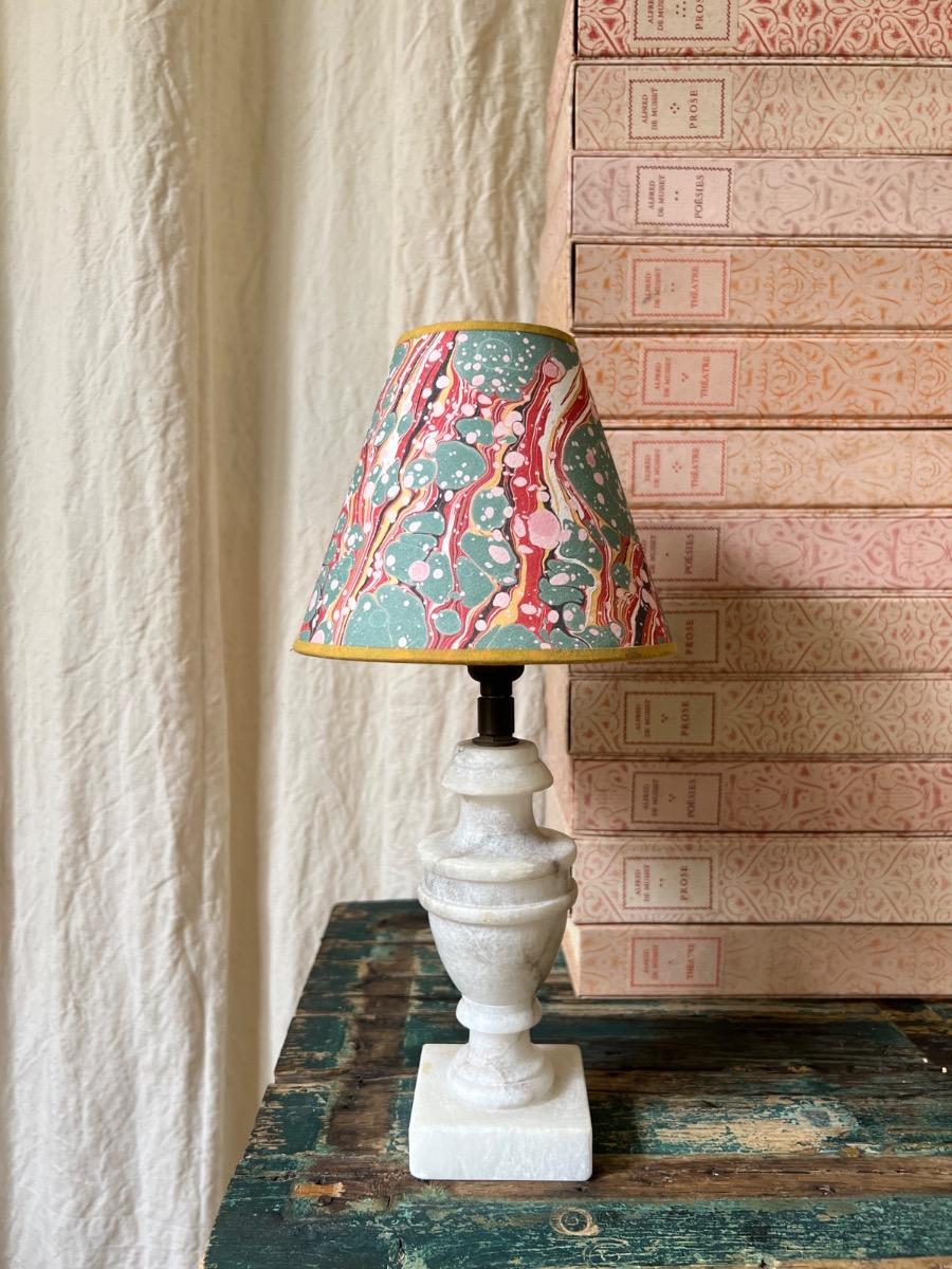 Lampe néoclassique albâtre 1940