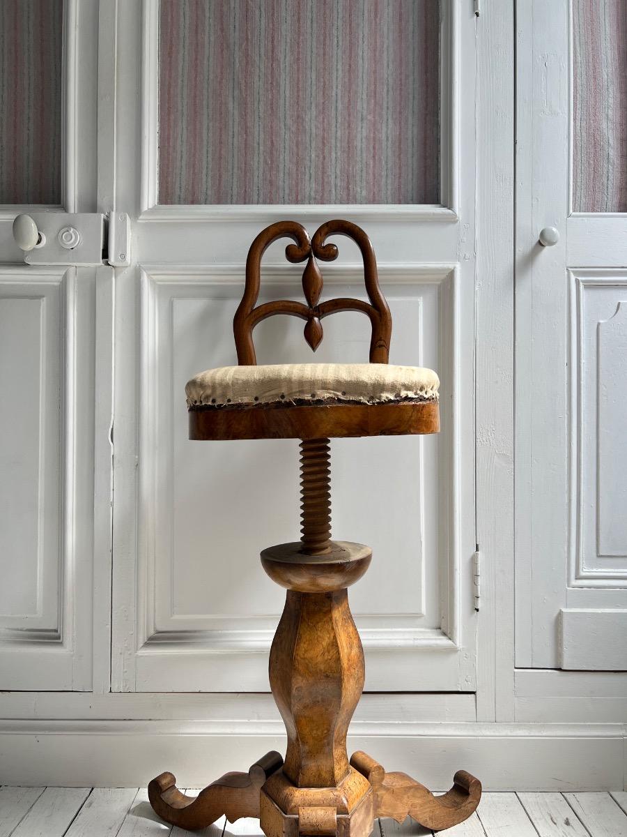 Chaise de harpiste ajustable Charles X