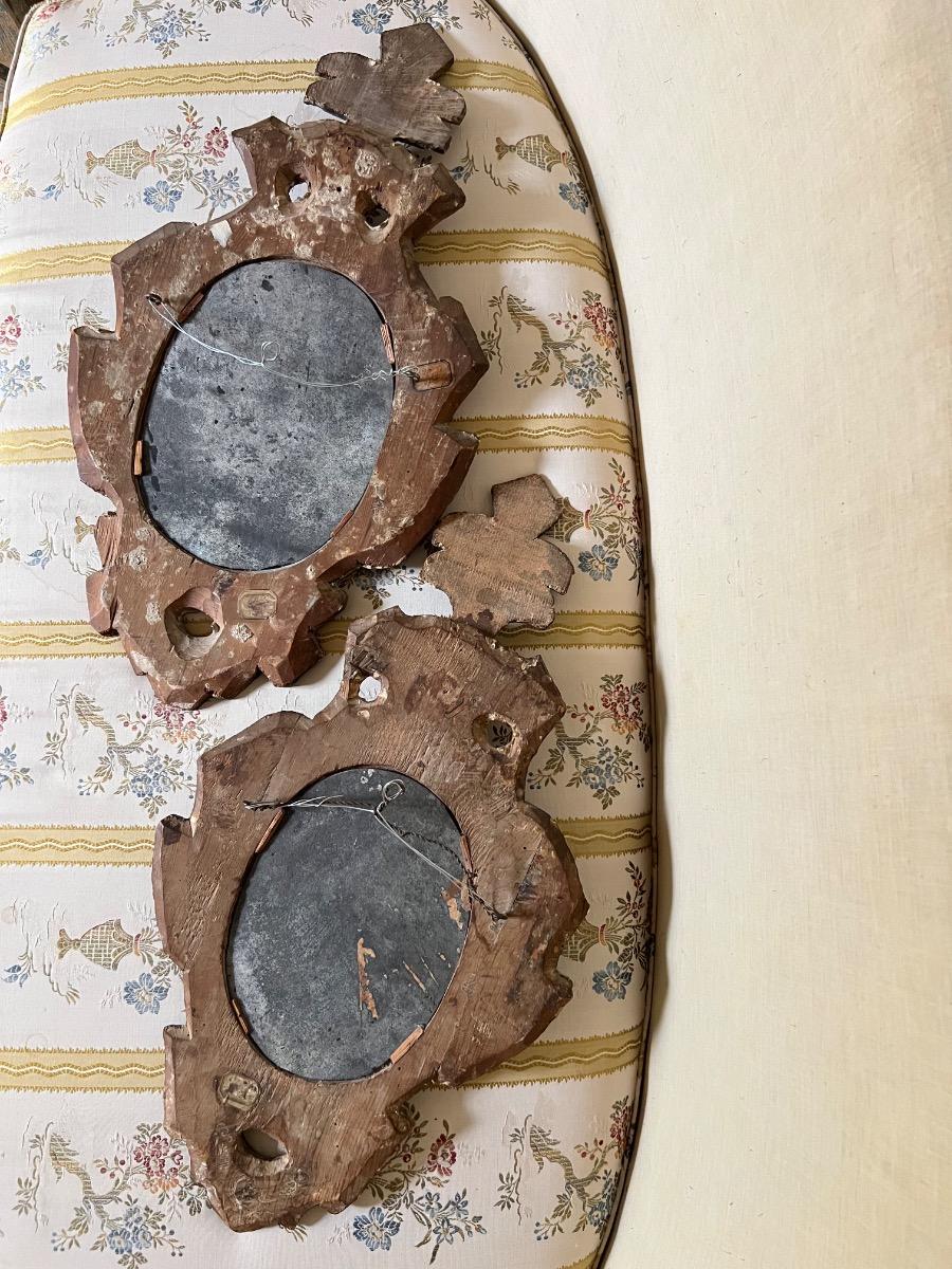 Paire de miroirs italiens XVIIIème