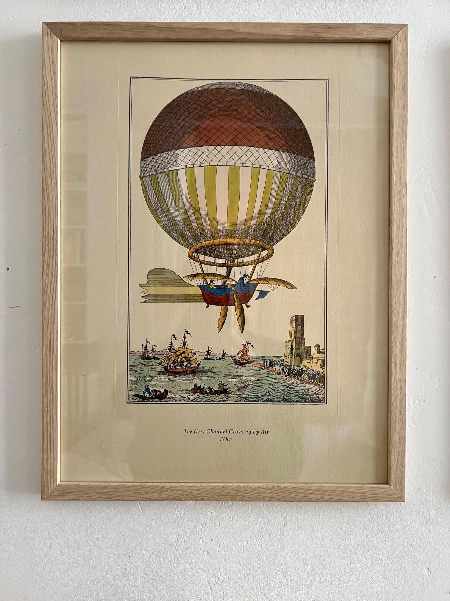 10 planches illustrées ballons encadrées 