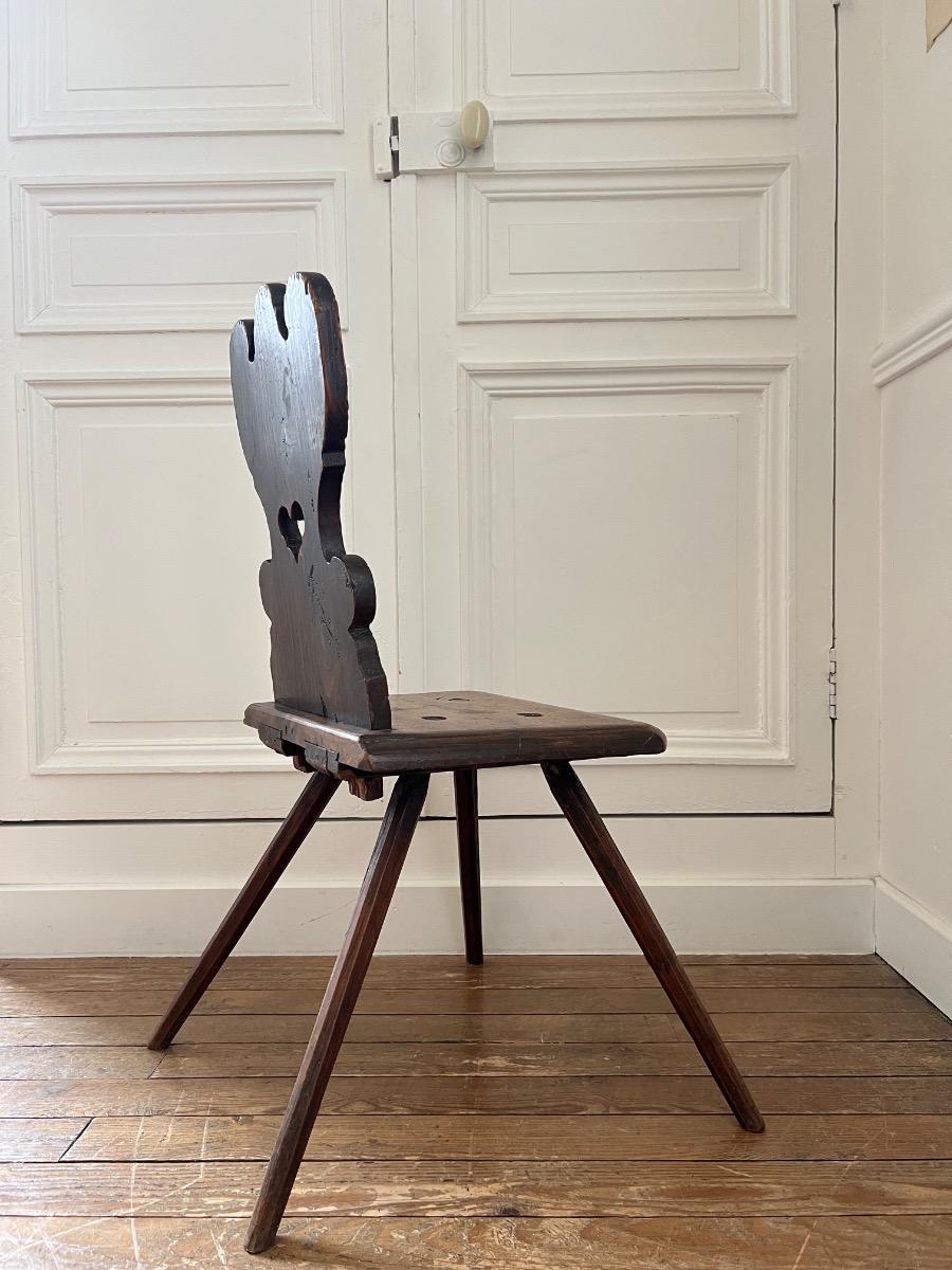 Chaise escabelle fin XIXème