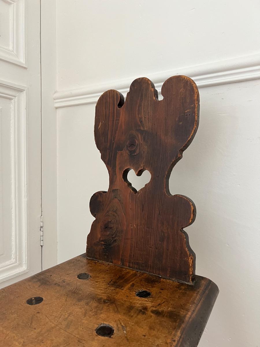 Chaise escabelle fin XIXème