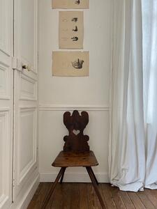 Chaise escabelle fin XIXème