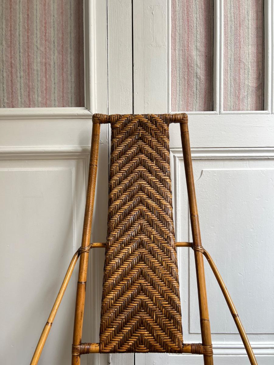 Paire de chaises rotin 1960