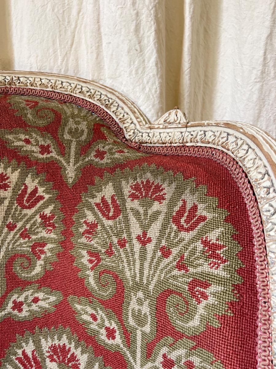 Large bergère de style LXVI tapisserie