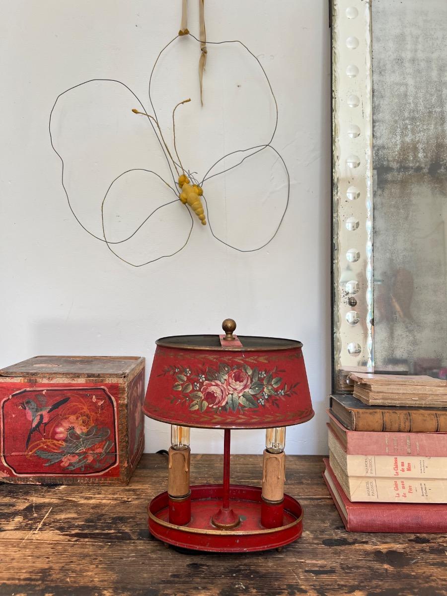 Lampe bouillotte tôle peinte 1930