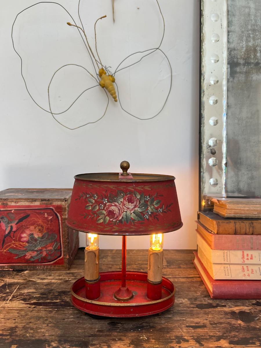 Lampe bouillotte tôle peinte 1930