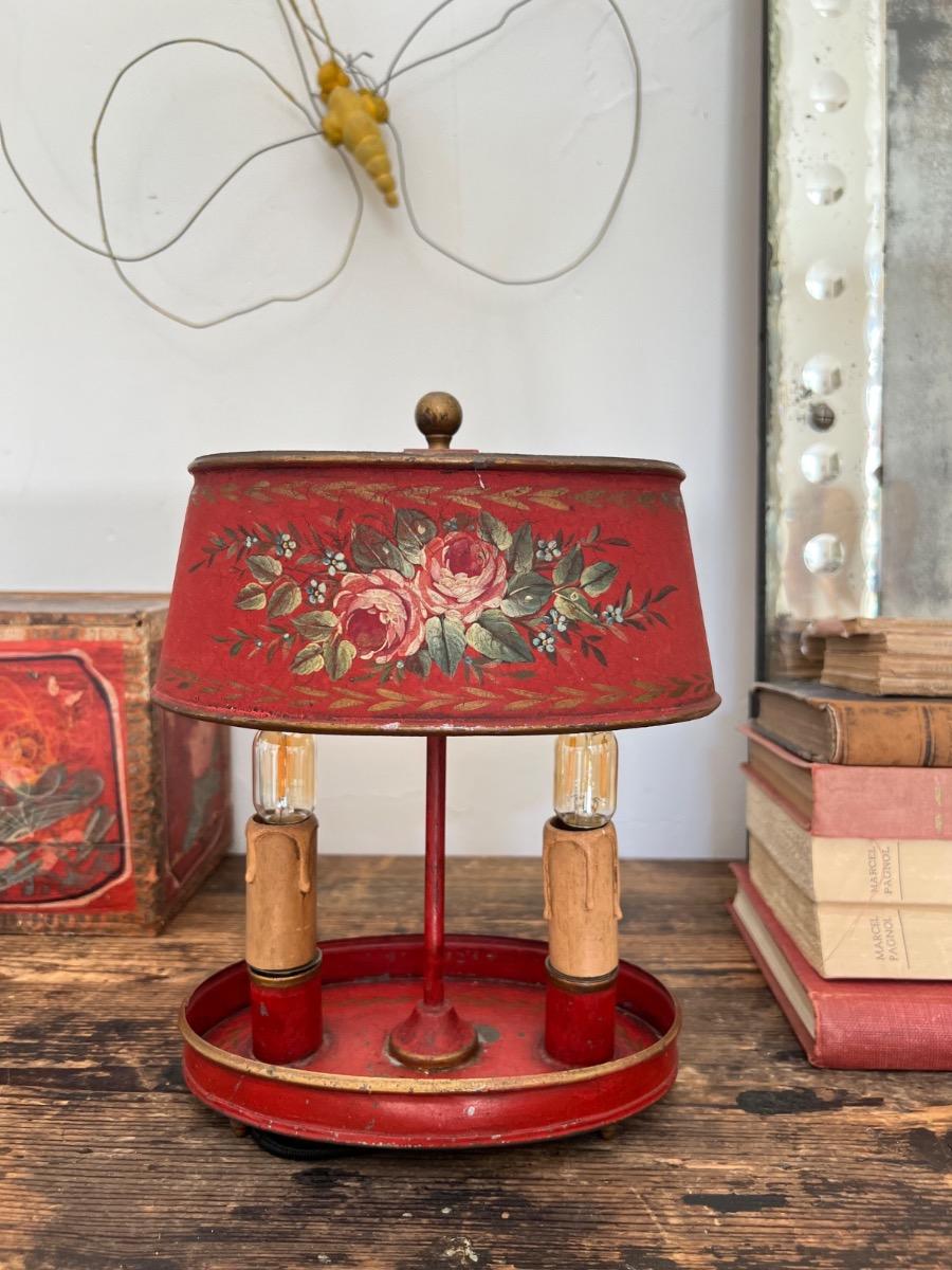 Lampe bouillotte tôle peinte 1930