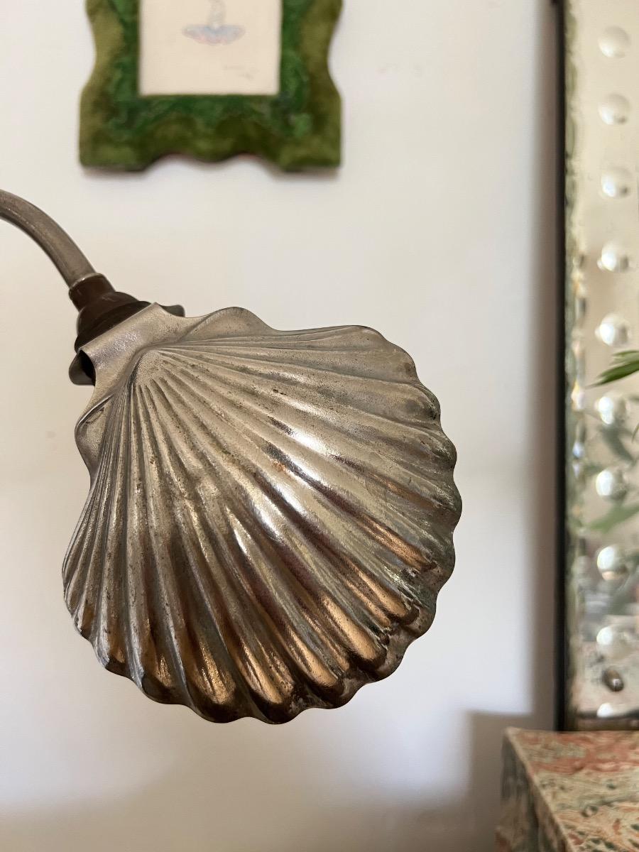 Lampe ajustable réflecteur coquille 1920