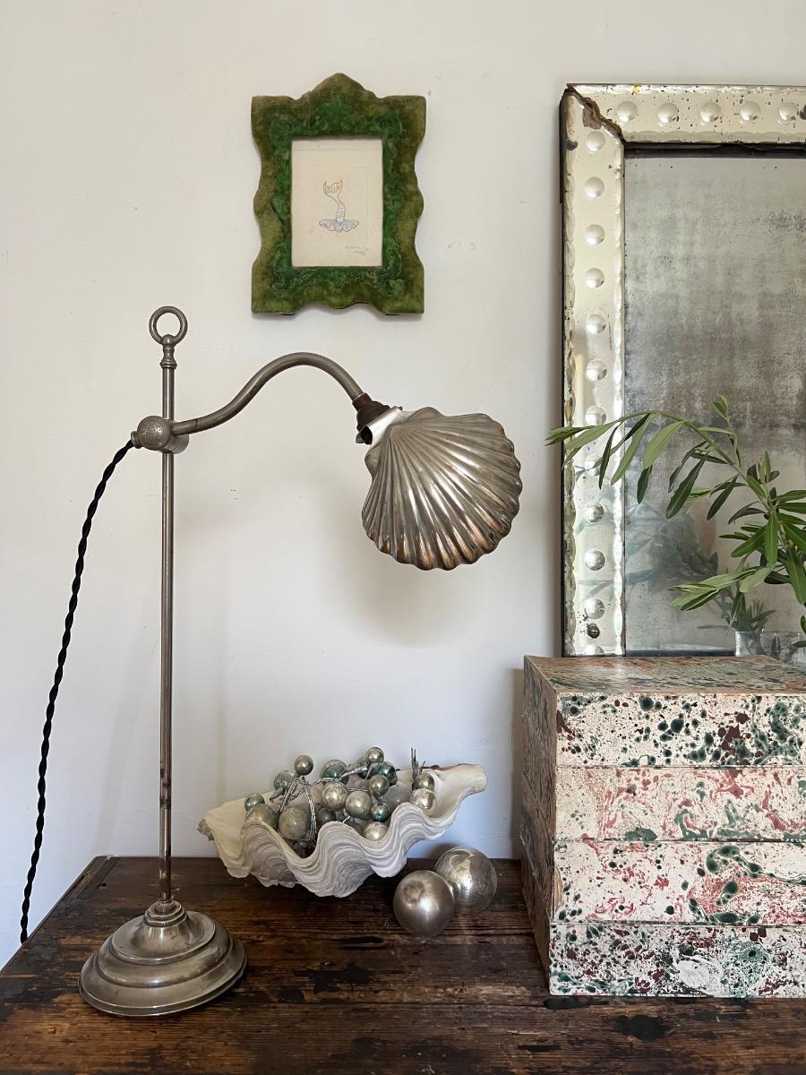 Lampe ajustable réflecteur coquille 1920