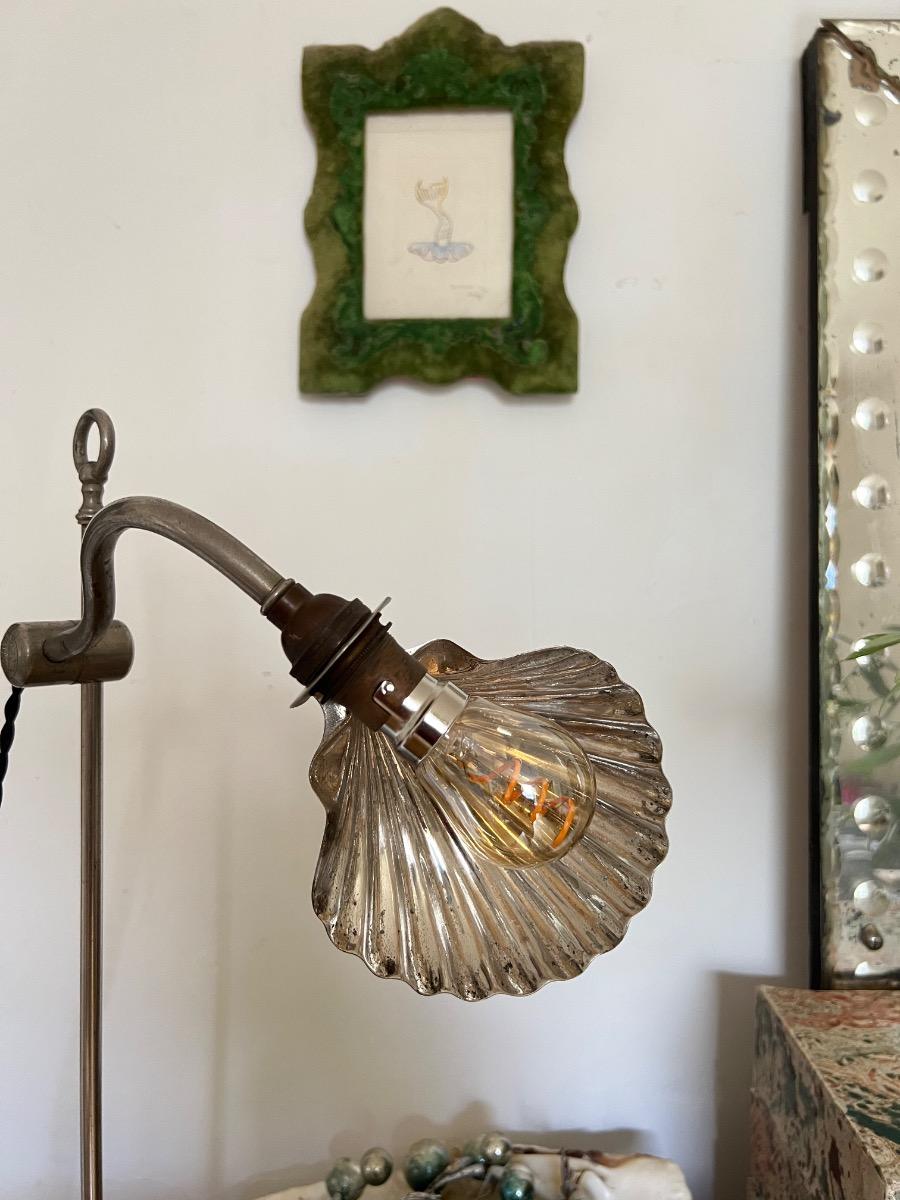 Lampe ajustable réflecteur coquille 1920