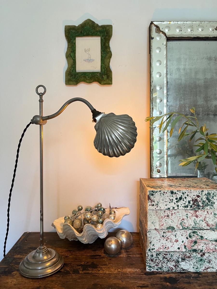 Lampe ajustable réflecteur coquille 1920