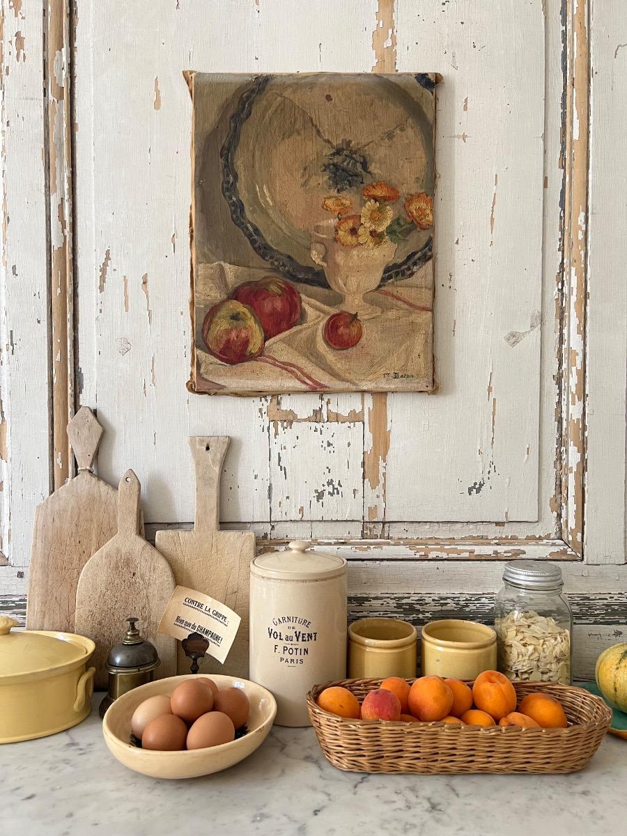 Nature morte huile sur toile 1930