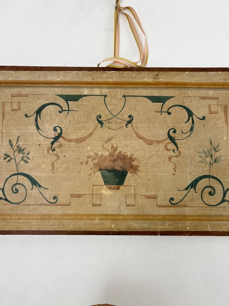 Frise huile sur toile sur châssis XIXème