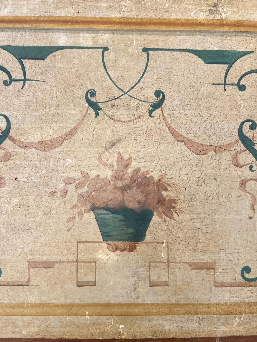 Frise huile sur toile sur châssis XIXème