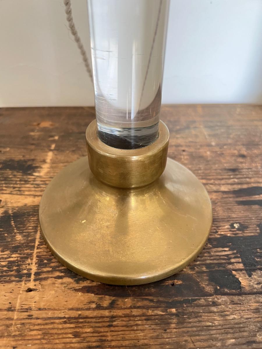 Duo de lampes verre et laiton 1940