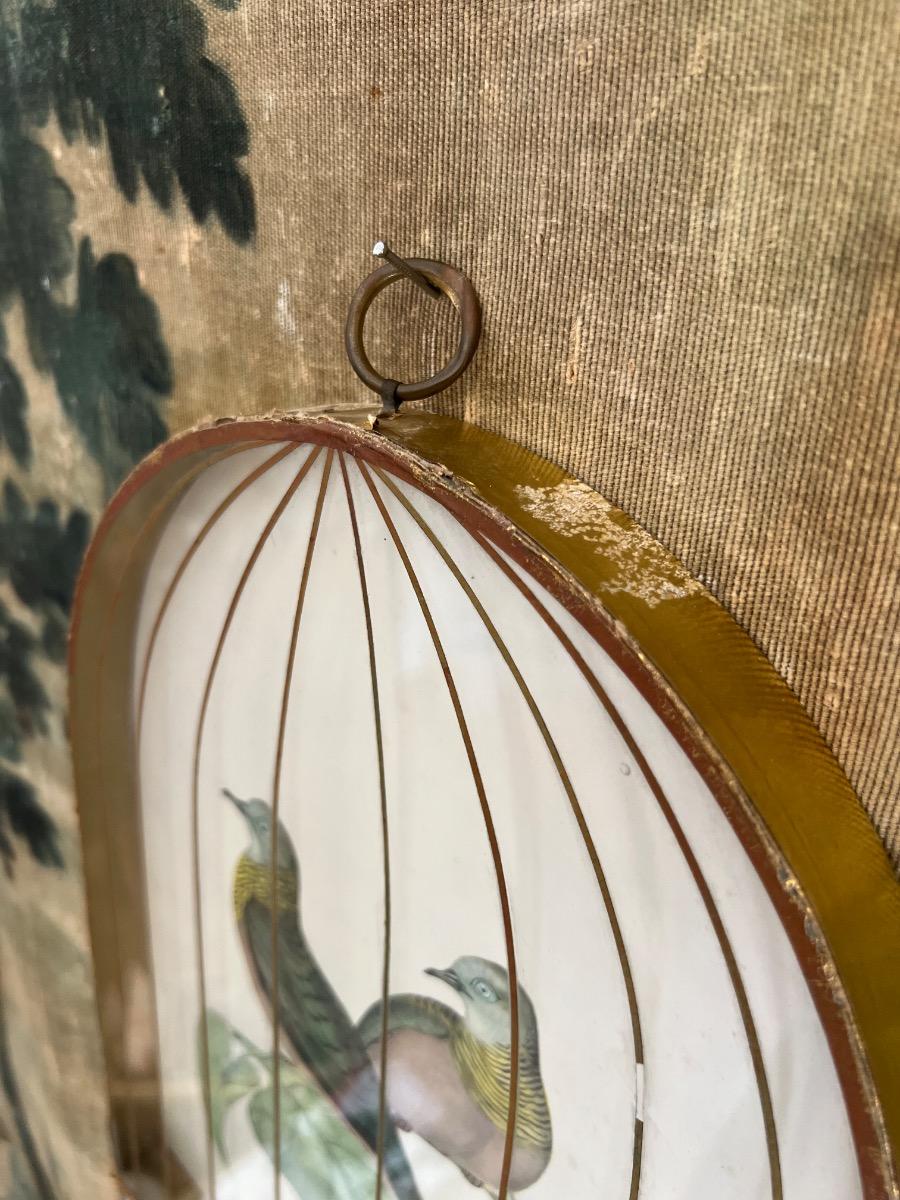 Cage à oiseaux en trompe-l’œil 1950