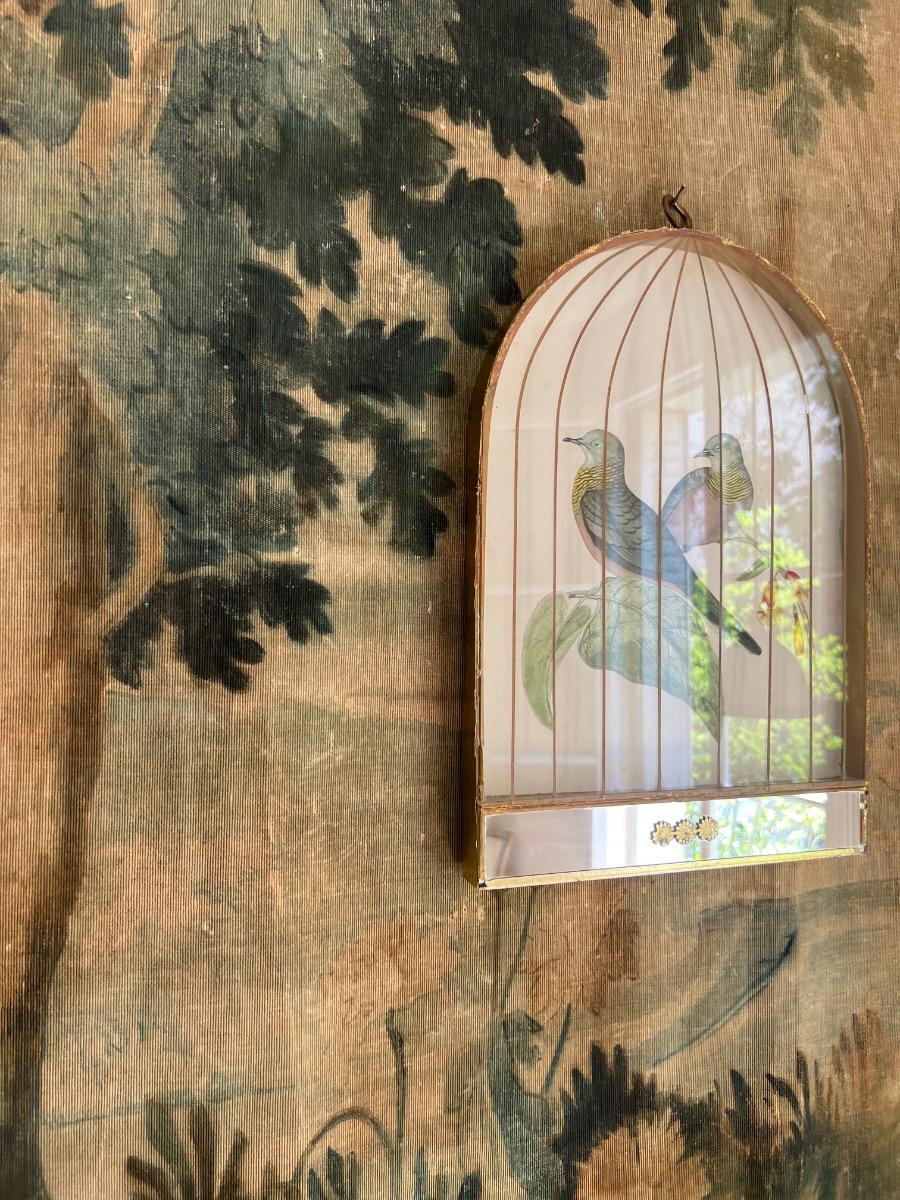 Cage à oiseaux en trompe-l’œil 1950