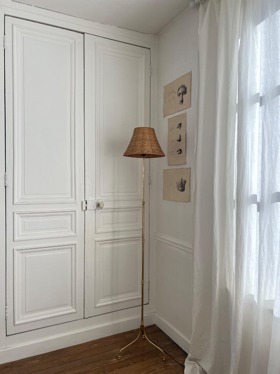 Lampe de parquet ajustable laiton 1950