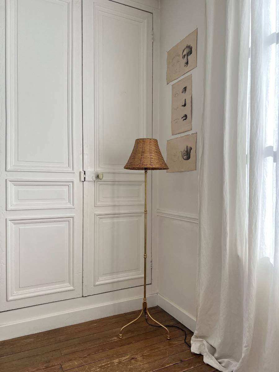 Lampe de parquet ajustable laiton 1950
