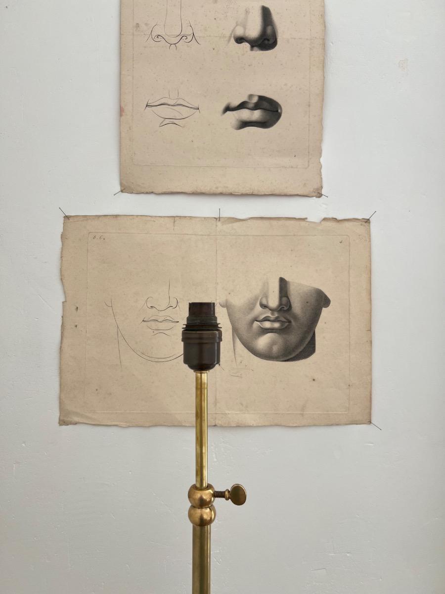 Lampe de parquet ajustable laiton 1950