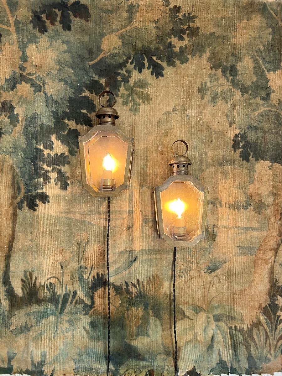 Paire d’appliques laiton 1940