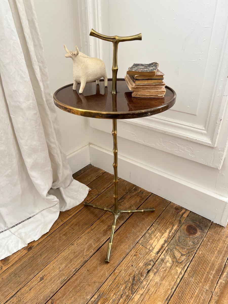 Bout de canapé Maison Baguès bronze 1950