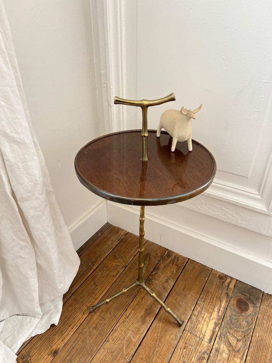 Bout de canapé Maison Baguès bronze 1950