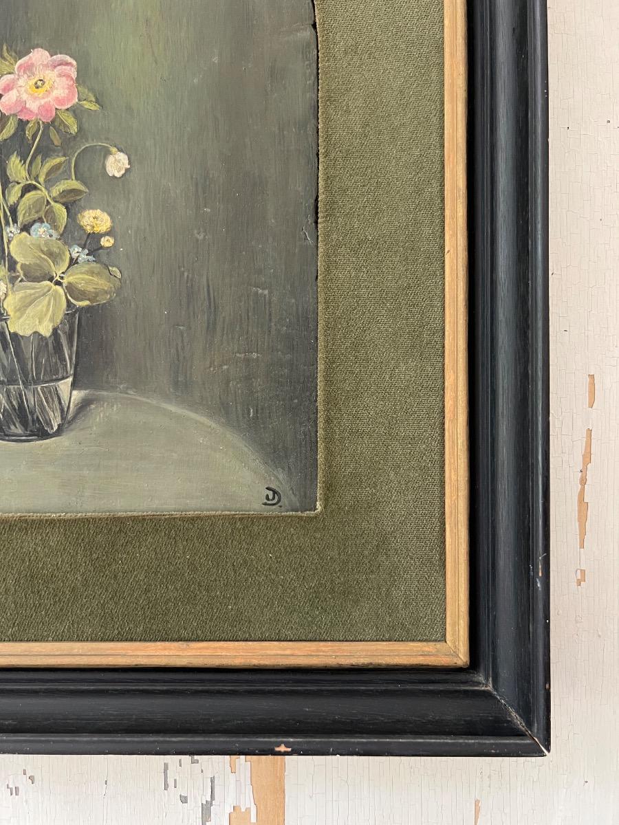 Huile sur panneau encadrée 1930