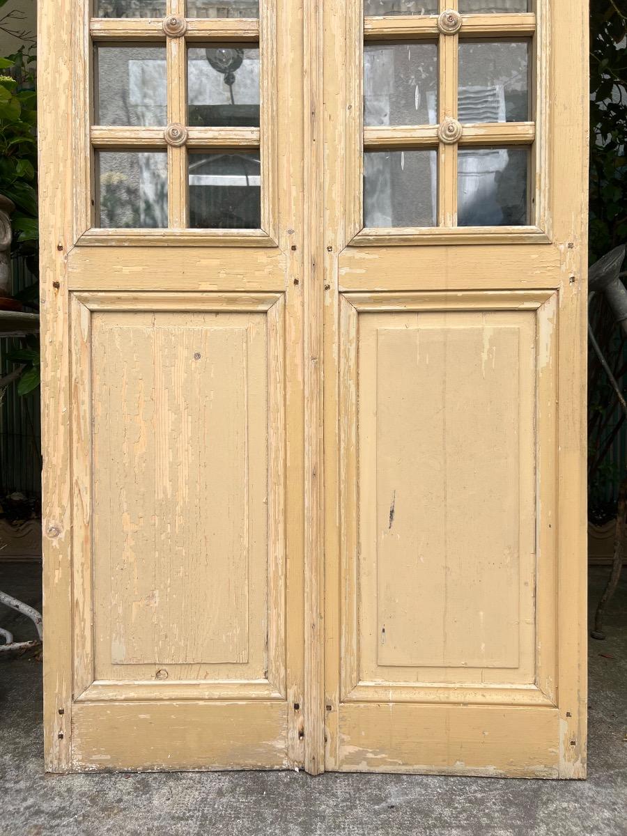 Double-porte bois laqué XIXème