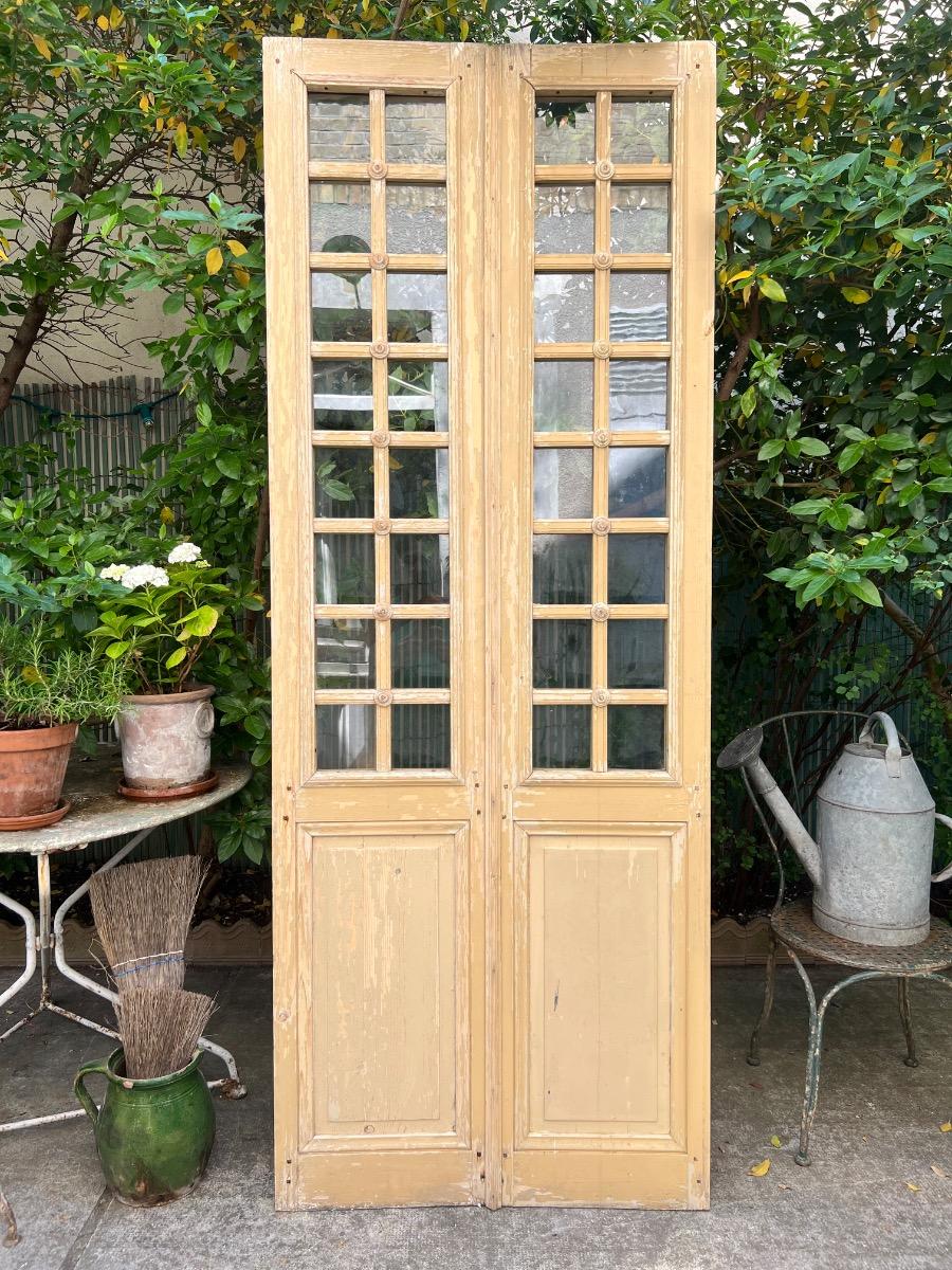 Double-porte bois laqué XIXème
