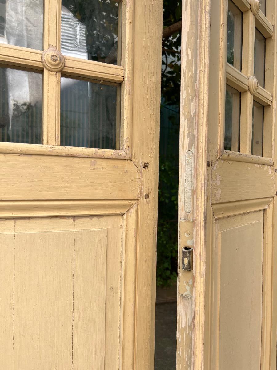 Double-porte bois laqué XIXème