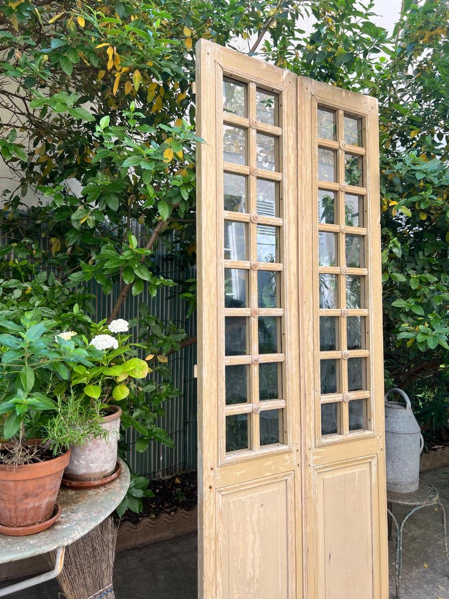Double-porte bois laqué XIXème