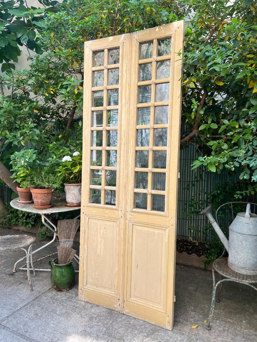Double-porte bois laqué XIXème