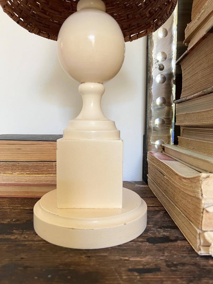 Paire de lampes bois laqué 1970