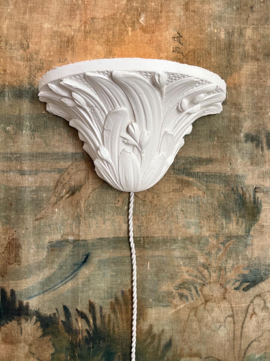 Paire d’appliques plâtre 1940