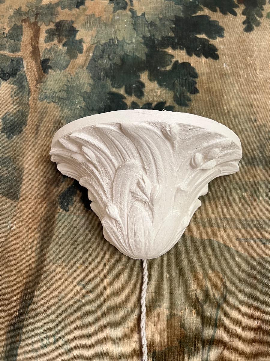 Paire d’appliques plâtre 1940