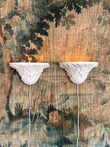 Paire d’appliques plâtre 1940