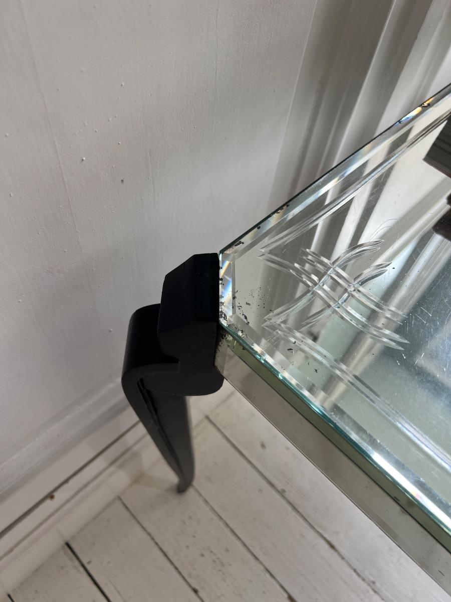 Table basse / bout de canapé miroirs 1940