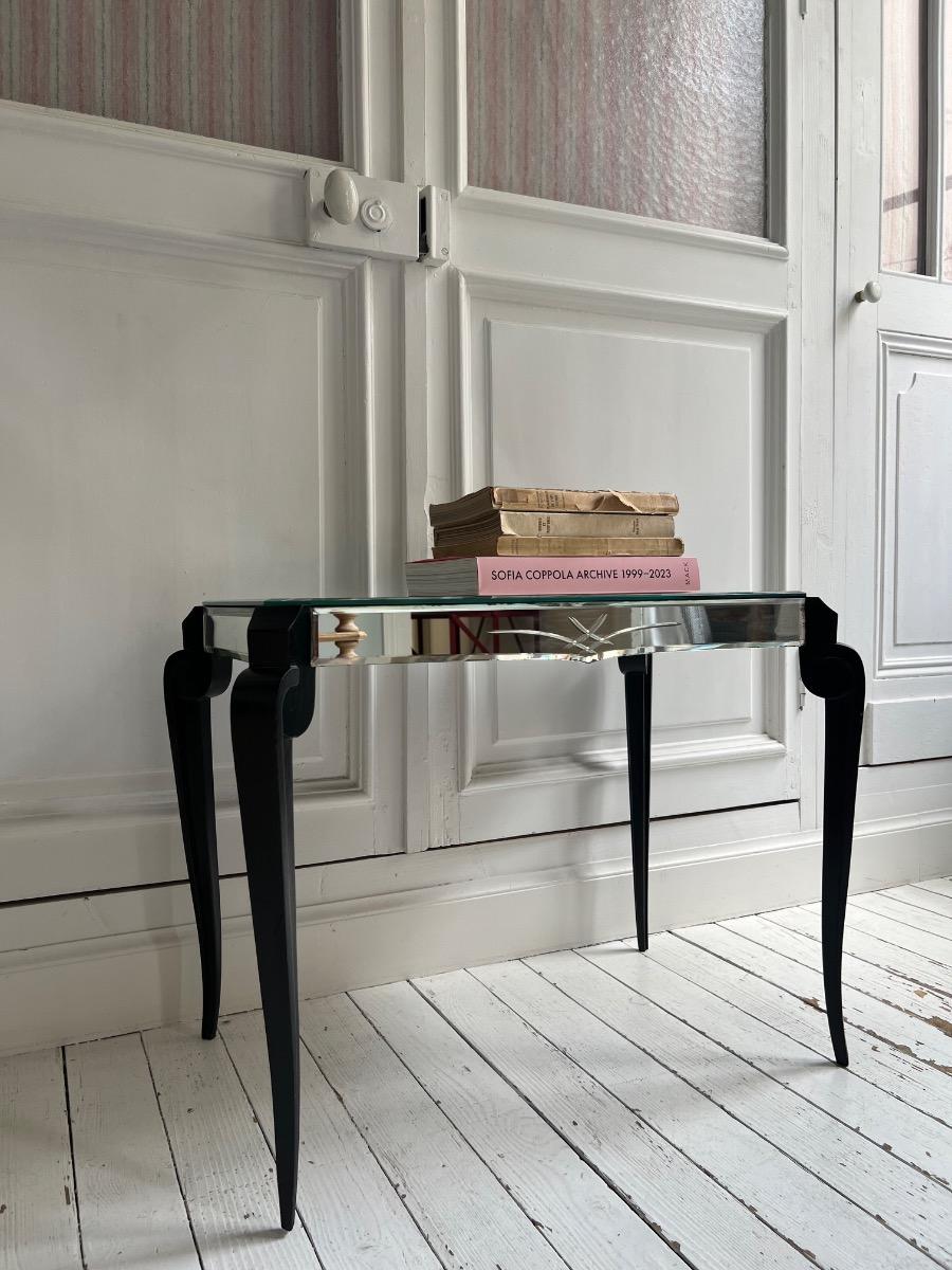 Table basse / bout de canapé miroirs 1940