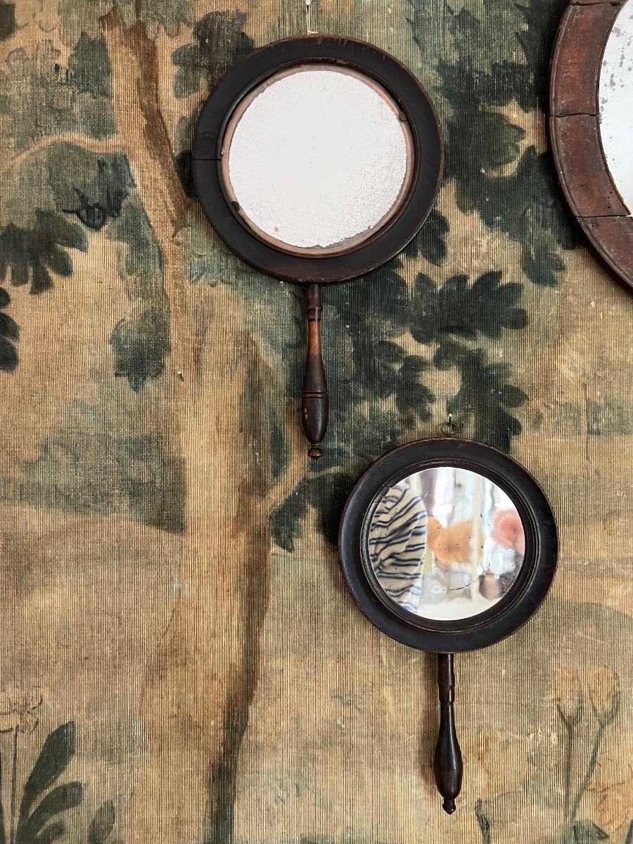 2 miroirs à main double-face XVIIIème