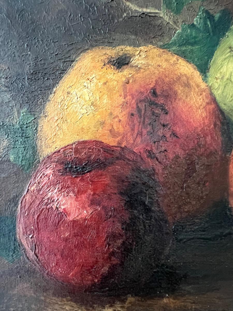 Nature morte huile sur toile XIXème
