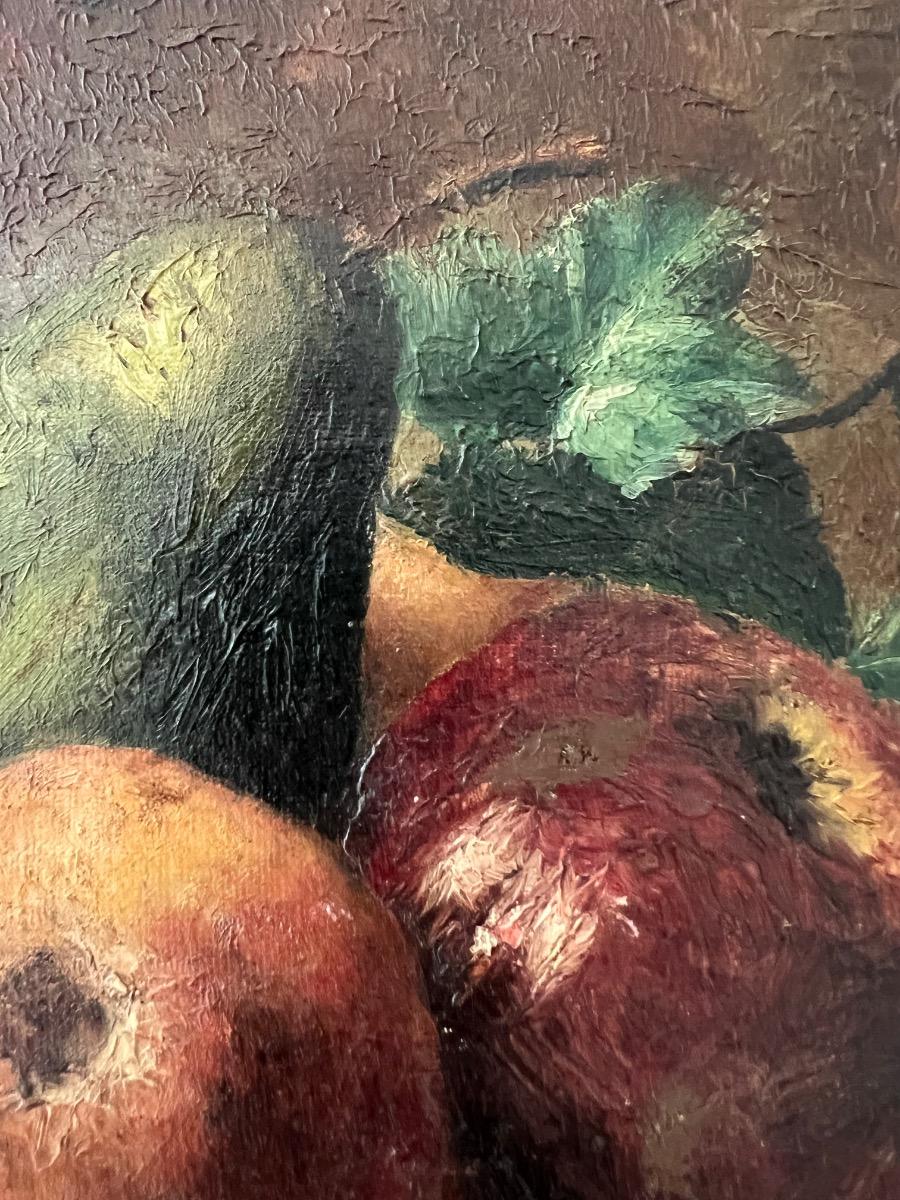 Nature morte huile sur toile XIXème