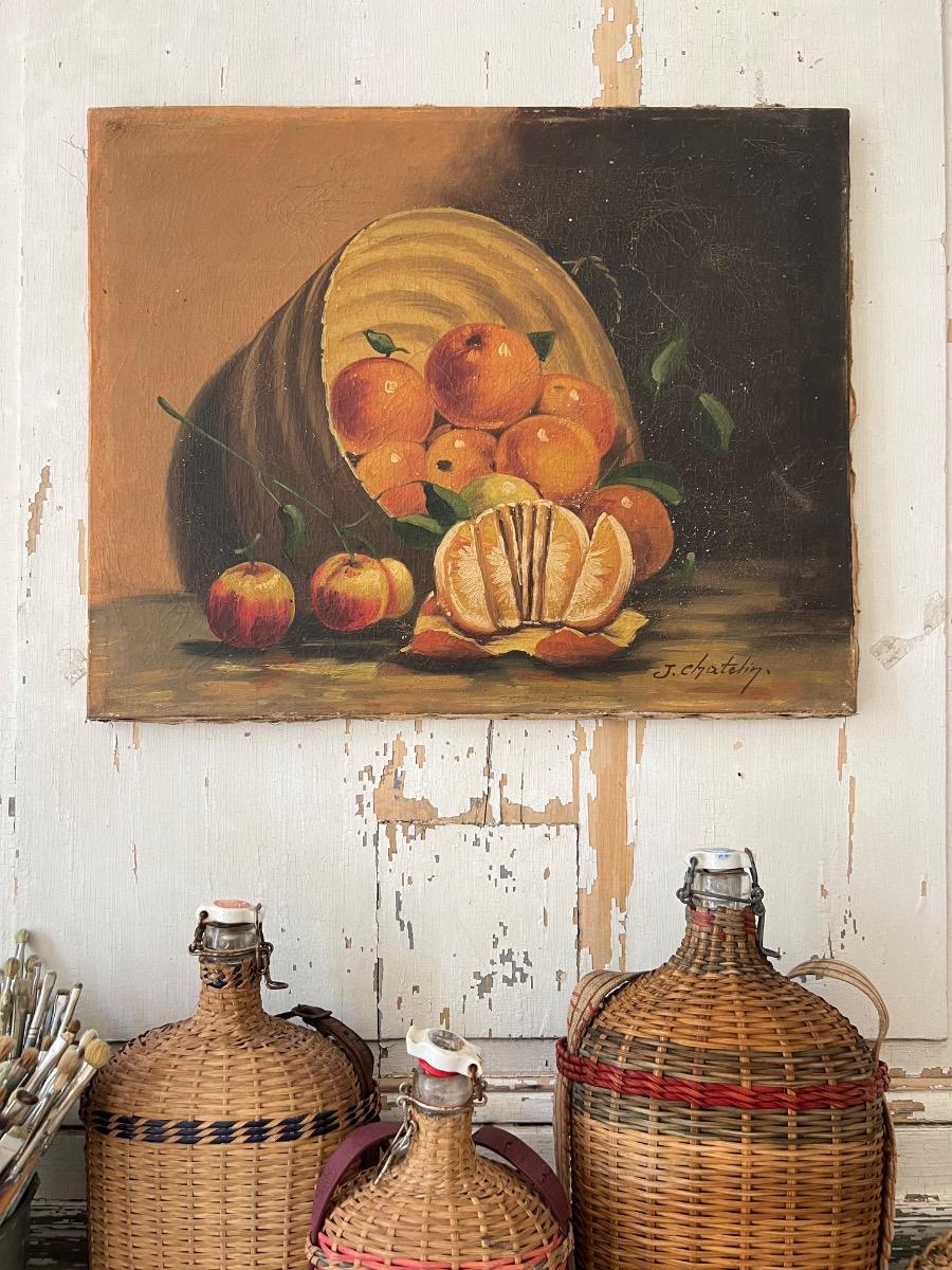 Nature morte huile sur toile 1940