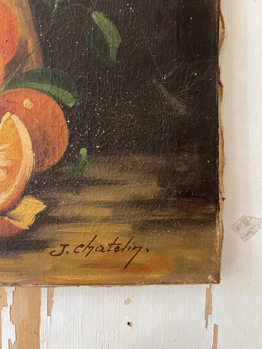 Nature morte huile sur toile 1940